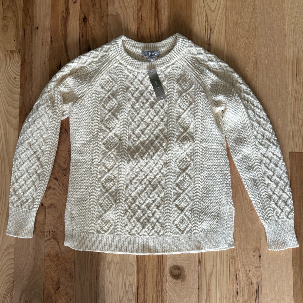 NWT Cableknit JCrew Sweater